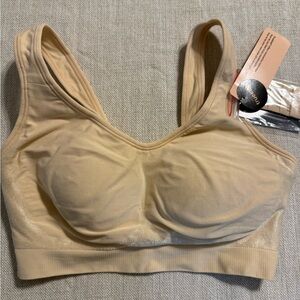 Trucking Daily Comfort Wireless Bra - Tan. Size Small